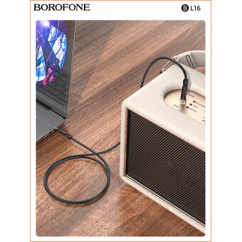  Аудио-кабель BOROFONE BL16 Clear sound AUX (чёрный) 