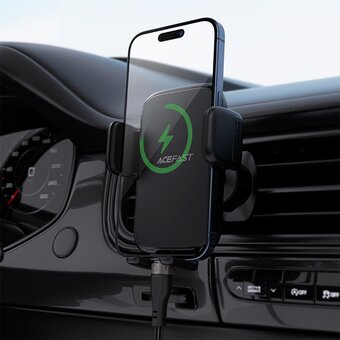  Автодержатель ACEFAST D27 press type car holder for air vent, black 