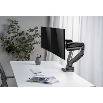  Кронштейн для мониторов Ultramounts UM 718 серый 17"-35" макс.15кг крепление к столешнице поворот и наклон 