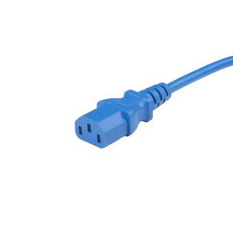  Шнур Hyperline PWC-IEC13-IEC14 (PWC-IEC13-IEC14-5.0-BL) для блока питания IEC 320 C13 вилка C14 5м синий 