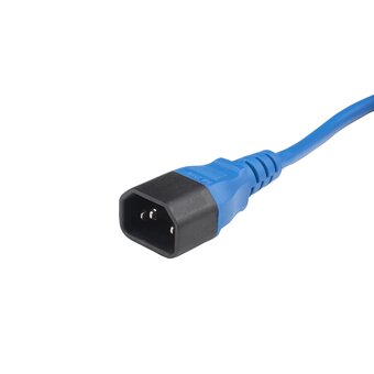  Шнур Hyperline PWC-IEC13-IEC14 (PWC-IEC13-IEC14-5.0-BL) для блока питания IEC 320 C13 вилка C14 5м синий 