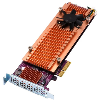  Плата расширения QNAP QM2-4S-240 Quad M.2 SATA SSD expansion card; supports up to four 2280 formfactor SSDs; PCIe Gen2 x4 host interface; Low-profile 