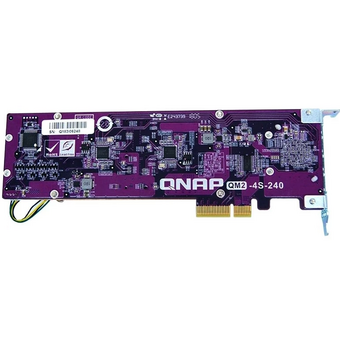  Плата расширения QNAP QM2-4S-240 Quad M.2 SATA SSD expansion card; supports up to four 2280 formfactor SSDs; PCIe Gen2 x4 host interface; Low-profile 
