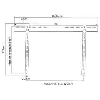  Кронштейн для телевизора Ultramounts UM 817F черный 32"-70" 