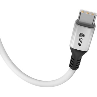  Кабель Greenconnect GCR-53122 Type C-C для MacBook 18W 1.0m белый 