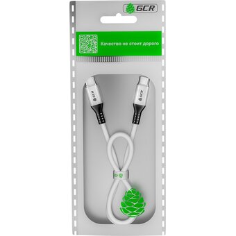  Кабель Greenconnect GCR-53122 Type C-C для MacBook 18W 1.0m белый 