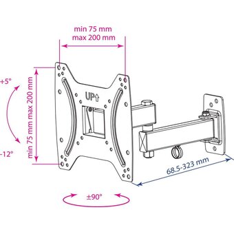  Кронштейн для ТВ ARM MEDIA Optima-204 black 