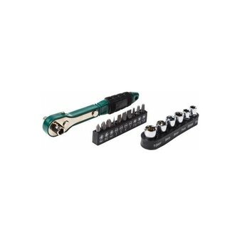  Набор головок и бит REXANT 12-6070 с ключом-трещоткой 17 пр. 