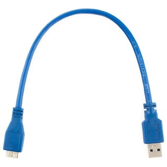  Кабель Gembird Cablexpert CCP-mUSB3-AMBM-1 USB 3.0 Pro, AM/microBM 9P, 30см, экран, синий, пакет 