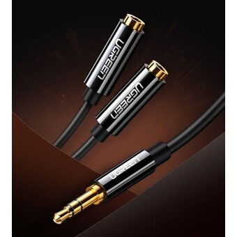  Кабель-разветвитель UGREEN AV134 20816 3.5mm Male to 2 Female Audio Cable 20cm black 