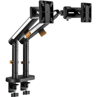  Кронштейн для мониторов Ultramounts UM 727B черный 17"-32" макс.9кг крепление к столешнице поворот и наклон 