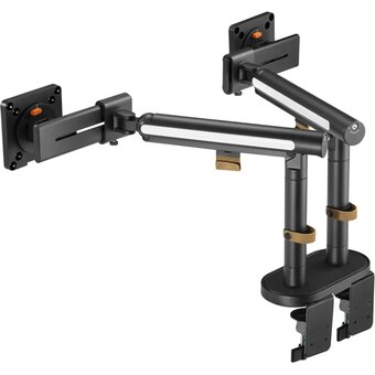  Кронштейн для мониторов Ultramounts UM 727B черный 17"-32" макс.9кг крепление к столешнице поворот и наклон 