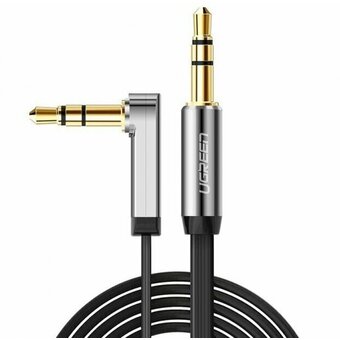  Кабель UGREEN AV119 10598 3.5mm Male to 3.5mm Male Straight to angle flat Cable 1.5m Black 