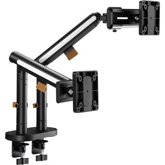  Кронштейн для мониторов Ultramounts UM 727B черный 17"-32" макс.9кг крепление к столешнице поворот и наклон 