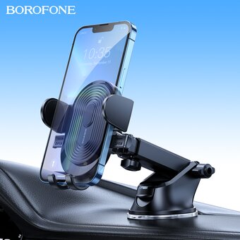  Автодержатель BOROFONE BH85 Experience one-button car holder(center console) (чёрный) 