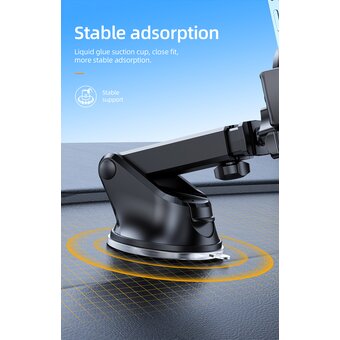  Автодержатель BOROFONE BH85 Experience one-button car holder(center console) (чёрный) 