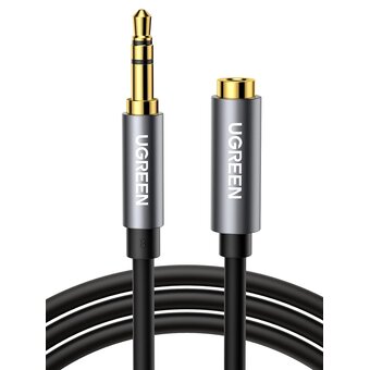  Кабель UGREEN AV118 10592 3.5mm Male to 3.5mm Female Extension Cable 1m AV118 Black 