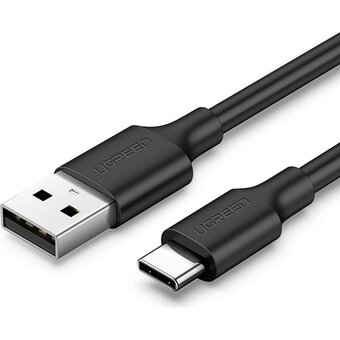  Кабель UGREEN US287 60118 USB-A 2.0 to USB-C Cable Nickel Plating 2m Black 