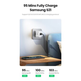  Кабель UGREEN US287 60118 USB-A 2.0 to USB-C Cable Nickel Plating 2m Black 