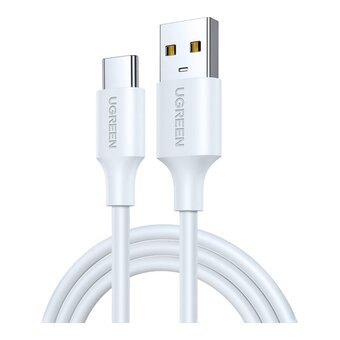  Кабель UGREEN US287 60122 USB-A 2.0 to USB-C Cable Nickel Plating 1.5m White 