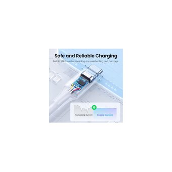  Кабель UGREEN US287 60122 USB-A 2.0 to USB-C Cable Nickel Plating 1.5m White 