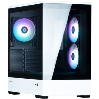  Корпус ZALMAN P30 BW, без БП, боковое окно (закаленное стекло), черно-белый, mATX 
