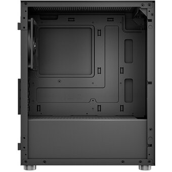  Корпус Aerocool Cs-111 Black (CS-111-G-BK-v1) (mATX, 0.5mm, стекло, USB3.0 x1, USB2.0 x2, 1x 12cm Black Fan) 