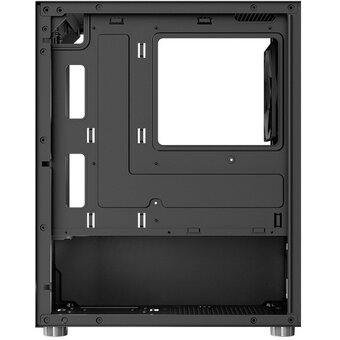  Корпус Aerocool Cs-111 Black (CS-111-G-BK-v1) (mATX, 0.5mm, стекло, USB3.0 x1, USB2.0 x2, 1x 12cm Black Fan) 