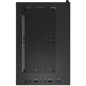  Корпус Aerocool Cs-111 Black (CS-111-G-BK-v1) (mATX, 0.5mm, стекло, USB3.0 x1, USB2.0 x2, 1x 12cm Black Fan) 