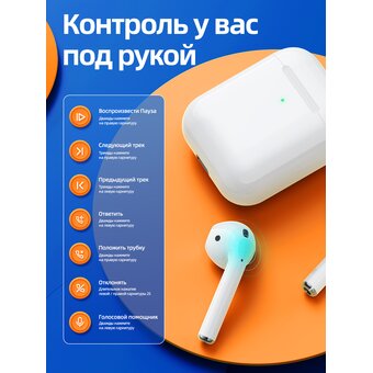  Наушники bluetooth Borofone BW25 TWS, white 