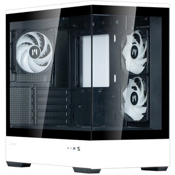  Корпус ZALMAN P30 BW, без БП, боковое окно (закаленное стекло), черно-белый, mATX 