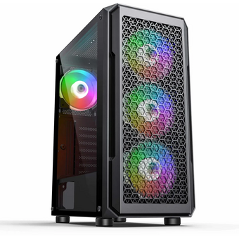  Корпус Accord 3338 черный без БП ATX 1xUSB2.0 1xUSB3.0 1xUSB3.1 audio bott PSU 