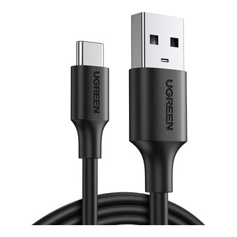  Кабель UGREEN US287 60117 USB-A 2.0 to USB-C Cable Nickel Plating 1.5m Black 