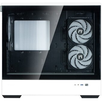 Корпус ZALMAN P30 BW, без БП, боковое окно (закаленное стекло), черно-белый, mATX 