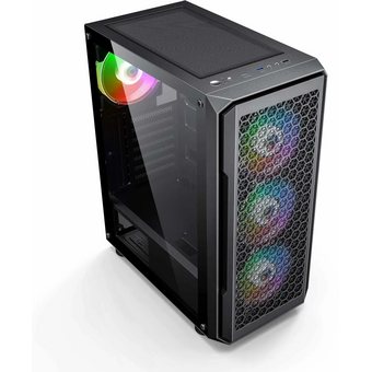  Корпус Accord 3338 черный без БП ATX 1xUSB2.0 1xUSB3.0 1xUSB3.1 audio bott PSU 