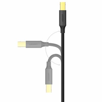  Кабель UGREEN US135 20846 USB 2.0 AM to BM Print Cable 1m Black 