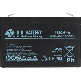  Аккумулятор B.B. Battery HR 9-6 6V 9Ah 