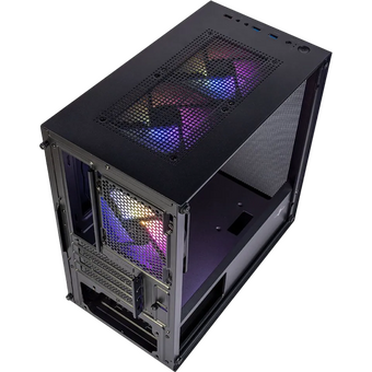  Корпус Eurocase M09 без БП 3 ARGB black 00-01064074 Minitower mATX закаленное стекло USB 3.0 