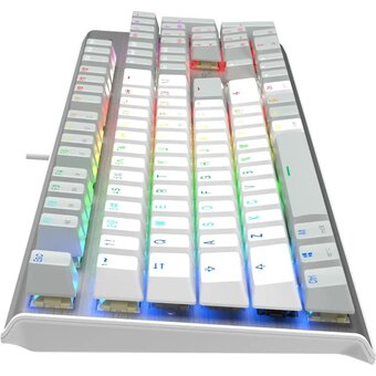  Клавиатура A4Tech Fstyler FS100 Neon серый/белый 