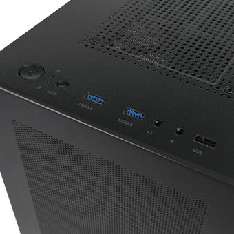  Корпус Eurocase M09 без БП 3 ARGB black 00-01064074 Minitower mATX закаленное стекло USB 3.0 
