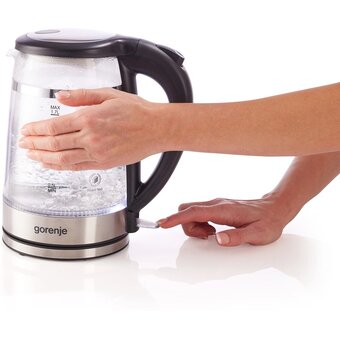  Электрочайник Gorenje K17GDW черный 