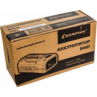  Аккумулятор CHAMPION B401 (36В 4,0Ач Li-ion 1,3кг t хранения от+10С до+20С) 