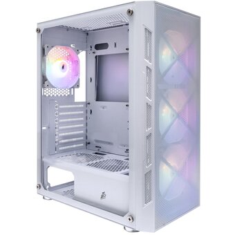  Корпус 1STPLAYER Firebase XP White (XP-WH-4F1-W) / ATX / 4x120mm LED fans 