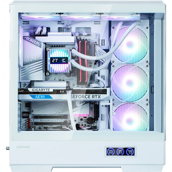  Корпус ZALMAN P50 DS White, без БП, боковое окно (закаленное стекло), белый, ATX 