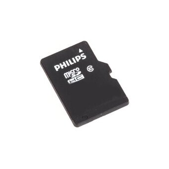  Карта памяти PHILIPS microSD FM08MA45B/97 8GB microSDHC Class 10 (SD адаптер) 