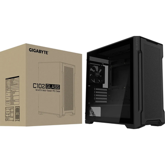  Корпус Gigabyte C102B GB-C102G черный (28300-C102B-2CRR) без БП ATX 5x120mm 4x140mm 2xUSB3.0 audio bott PSU 