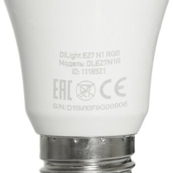  Умная лампа Digma N1 (DLE27N1R) E27 RGB 9Вт 800lm Wi-Fi 