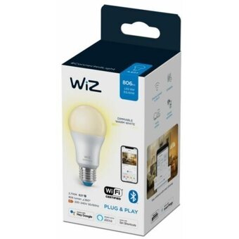  Умная лампа WiZ 929002450202 E27 белая 60Вт 806lm Wi-Fi (1шт) 