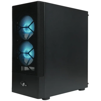  Корпус Eurocase B02RGB (00-00883378) черный, без БП, ATX, RGB, закаленное стекло, USB3.0 