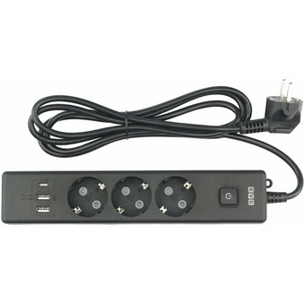  Сетевой удлинитель Power Cube PC-6B-2M 1.9м (3 розетки) черный (коробка) 